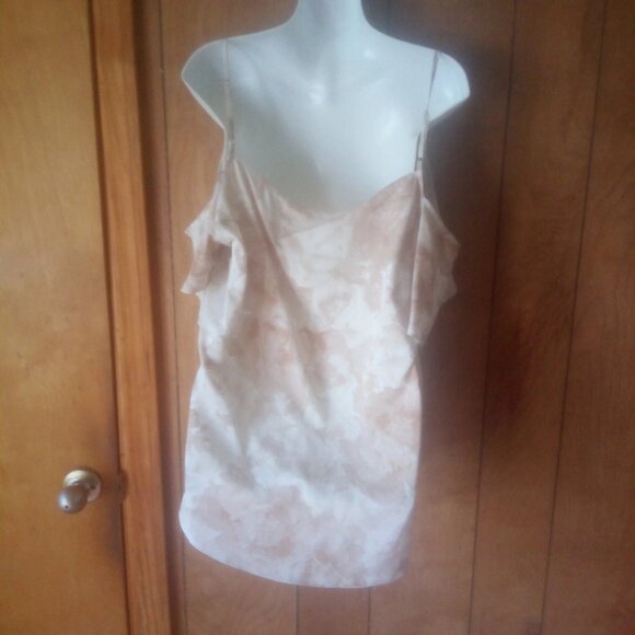 Calvin Klein Women's Beige Summer Cold Shoulder Top Size L - Picture 5 of 5